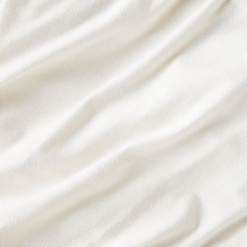 Cozysoft Organic Flannel Arctic Ivory Full Bed Sheet Set - Image 4