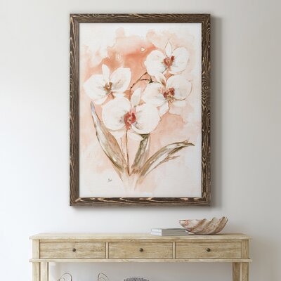 White And Coral Orchid I-Premium Framed Canvas - Ready To Hang - Image 0