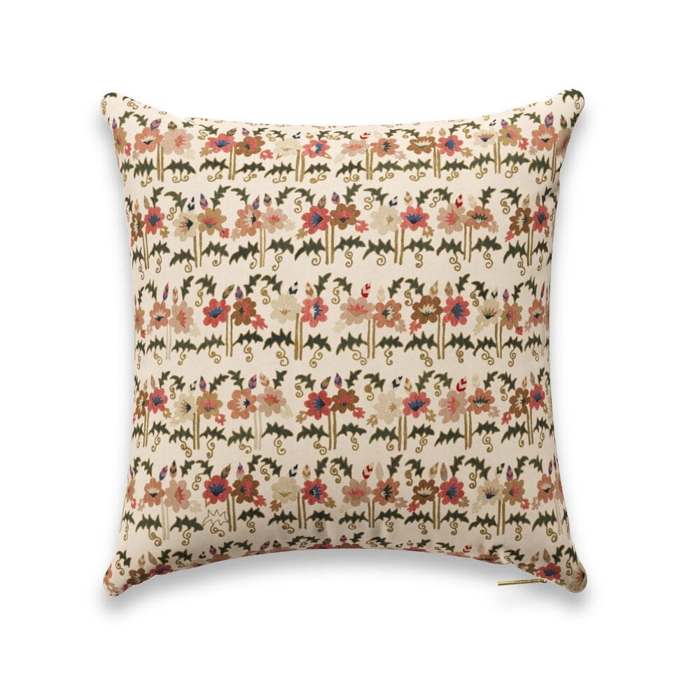 Pink Posy Suzani Pillow by St. Frank | 26" W x 16" H | Cotton/Silk/Linen - Image 3