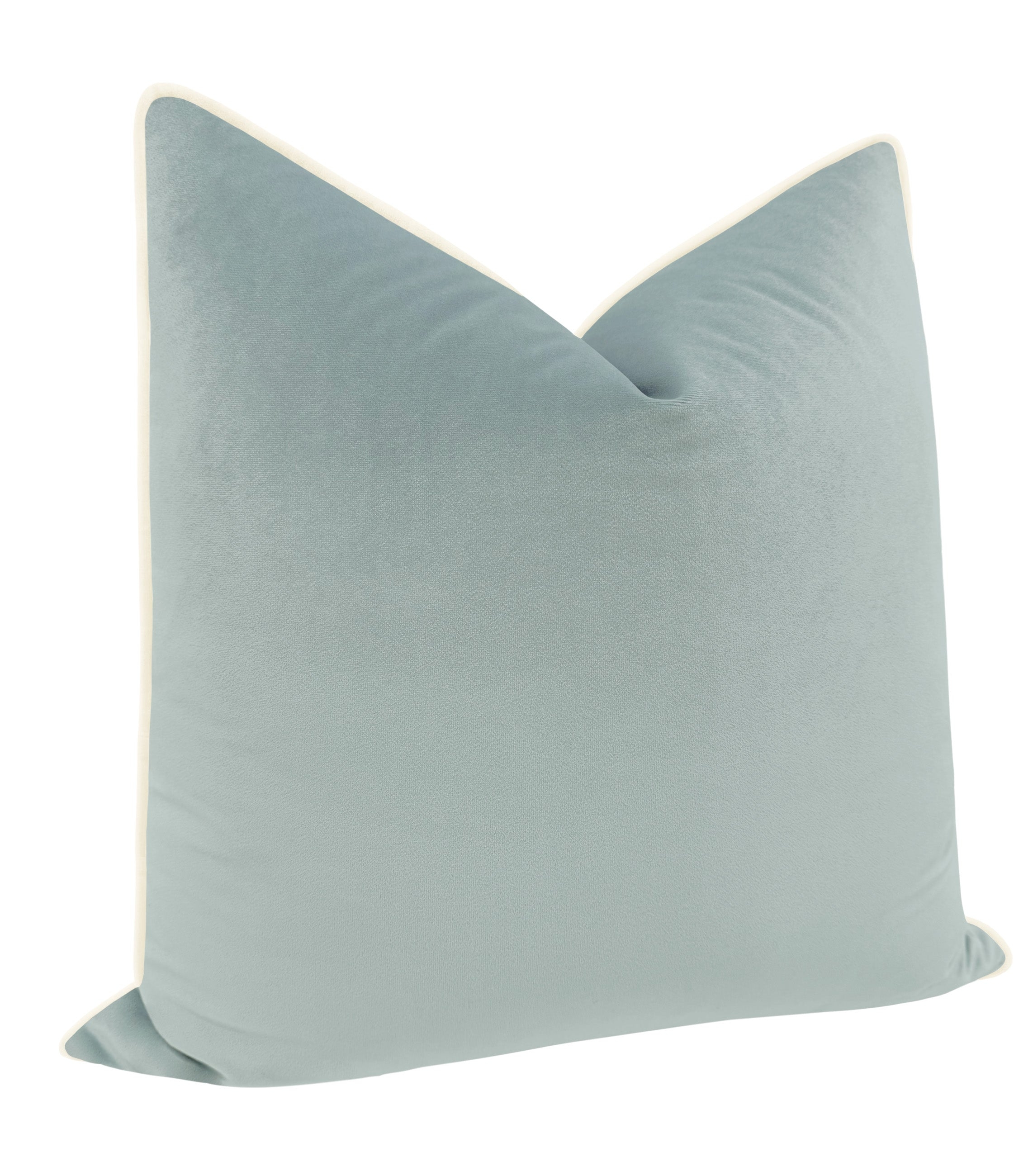 MELROSE VELVET // CERULEAN BLUE + VELVET CORDING - 20" X 20" / SELF CORDING - Image 3