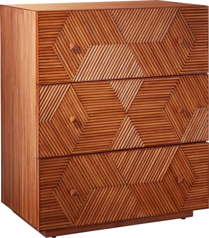 Roquette 3 Drawer Rattan Chest - Image 2