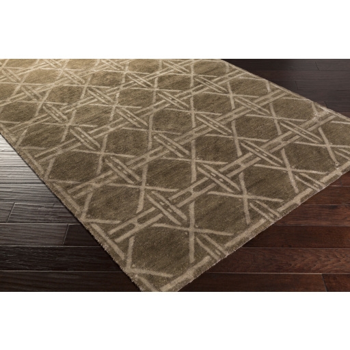 Vanderbilt Brown Indoor 5' x 8' Handmade Rug - Image 1