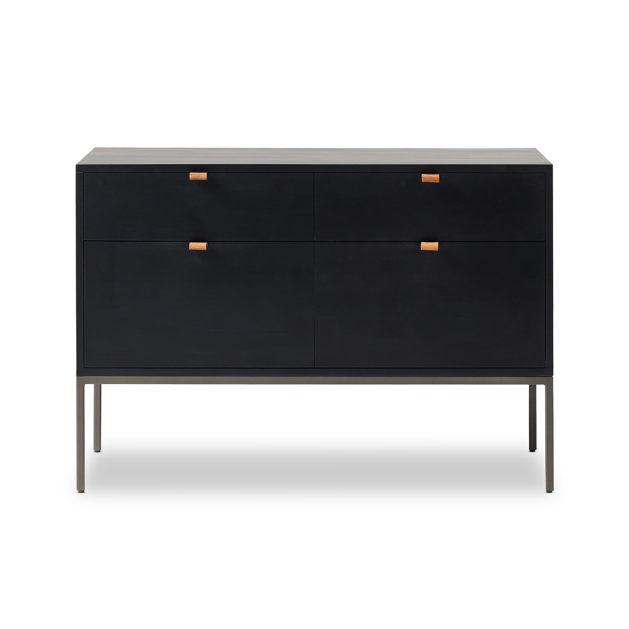 Trey Modular Wide Filing Cabinet - Black Wash Poplar - Image 3