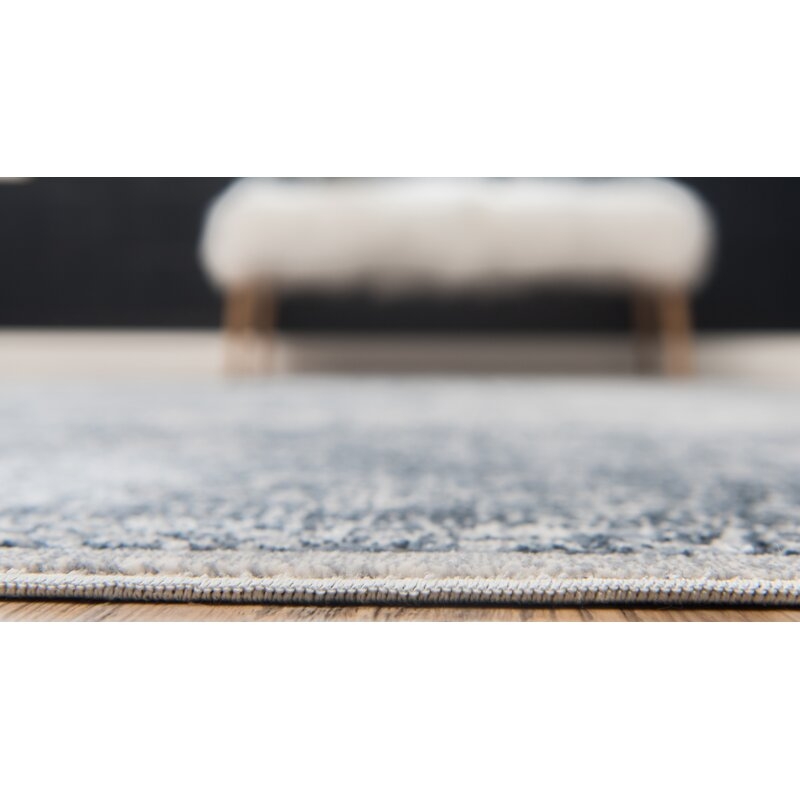 Lanett Oriental Area Rug, Dark Blue, 8' x 10' - Image 7