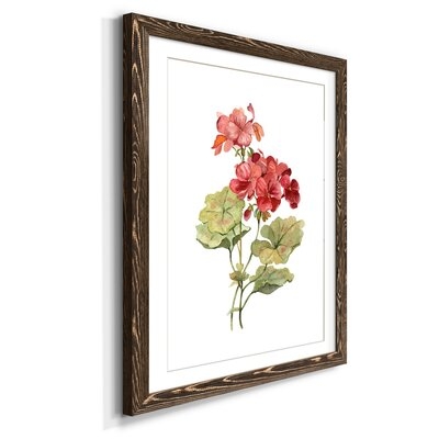 Scarlet Geranium - Picture Frame Painting Print on Paper - Image 0