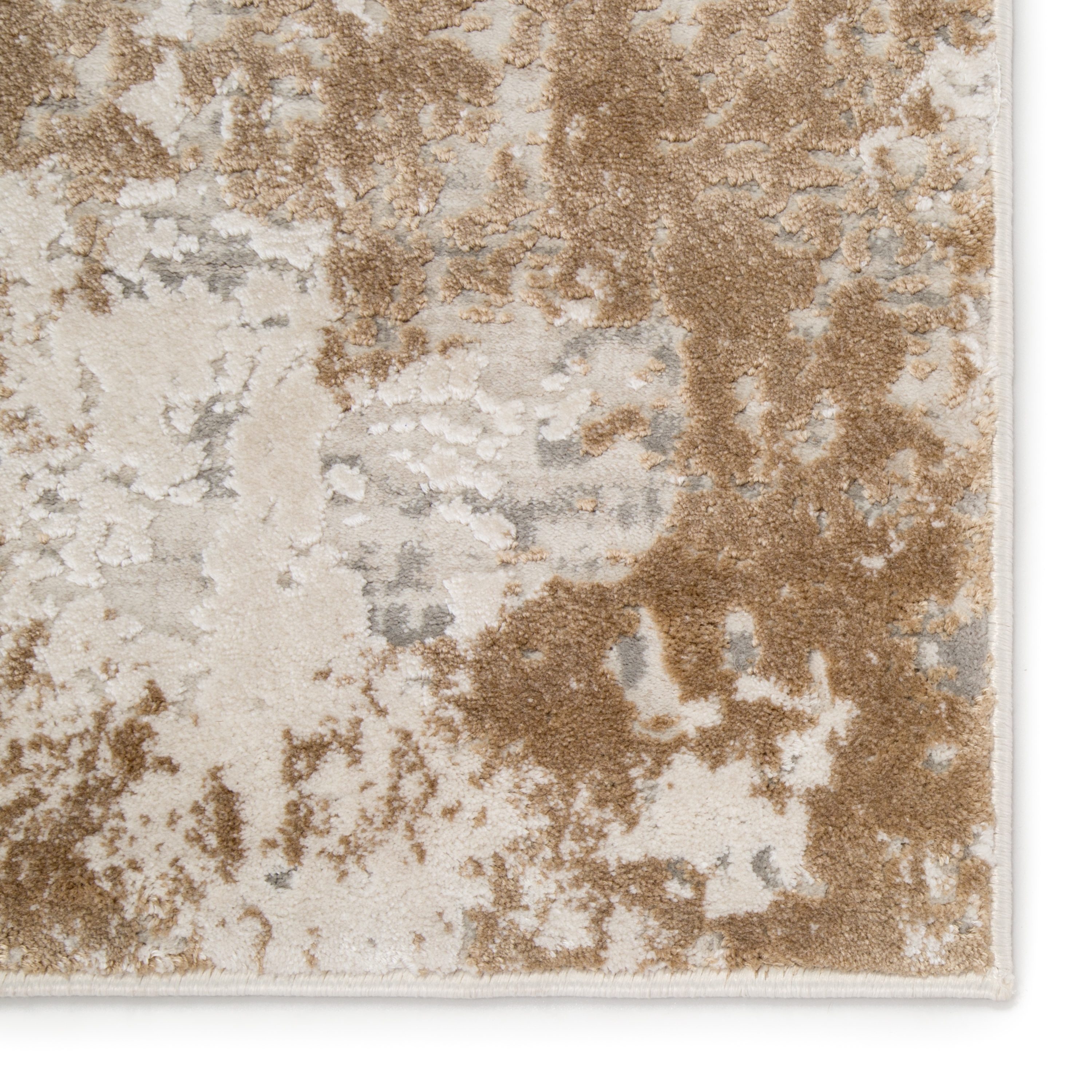 Resa Abstract Gray/ Gold Area Rug (8'10"X11'9") - Image 3