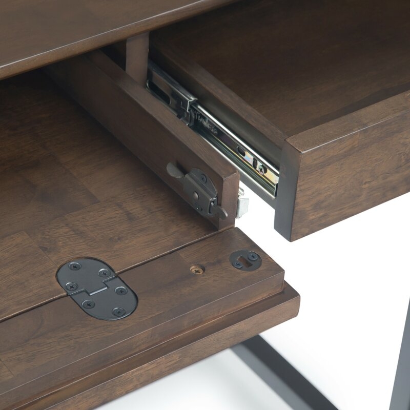 Bertello Solid Wood Desk, Walnut Brown - Image 5
