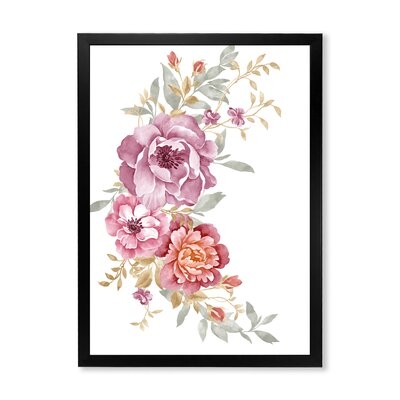 Bouquet Of Pink And Purple Flowers III - Farmhouse Canvas Wall Art Print FDP35397 - Image 0