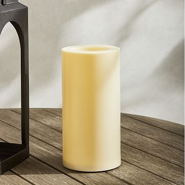 Outdoor Flicker Flameless Remote Pillar Candle, 6x12 - Image 0
