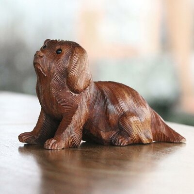 Lankin Havanese Dog Wood Sculpture - Image 0