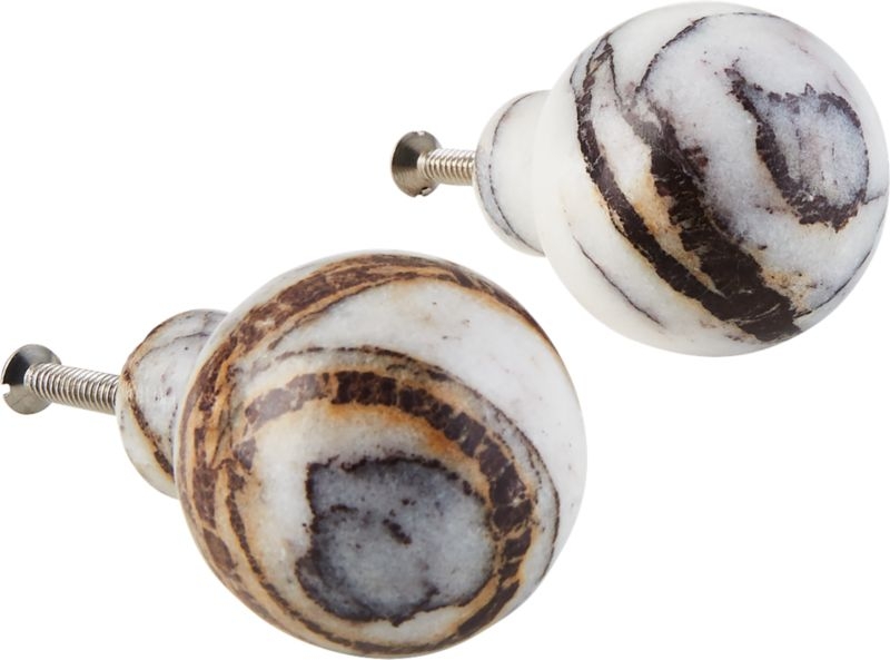 Black and White Marble Ball Knob - Image 3