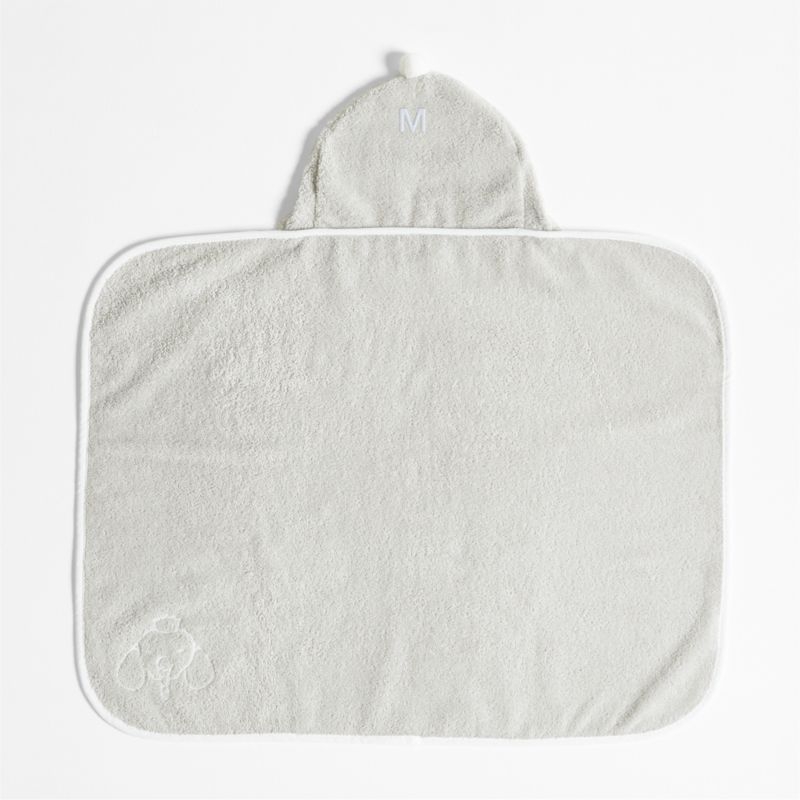 Nachi 100% Organic Cotton Grey Hooded Baby Towel - Image 2