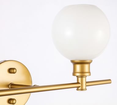 Collem Single Sconce, 14.7", Brass And Clear Glass - Image 3