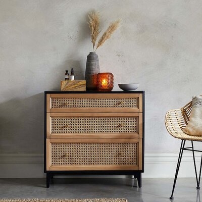 Pollard 3-drawer Woven Cane Front Accent Chest - Image 0