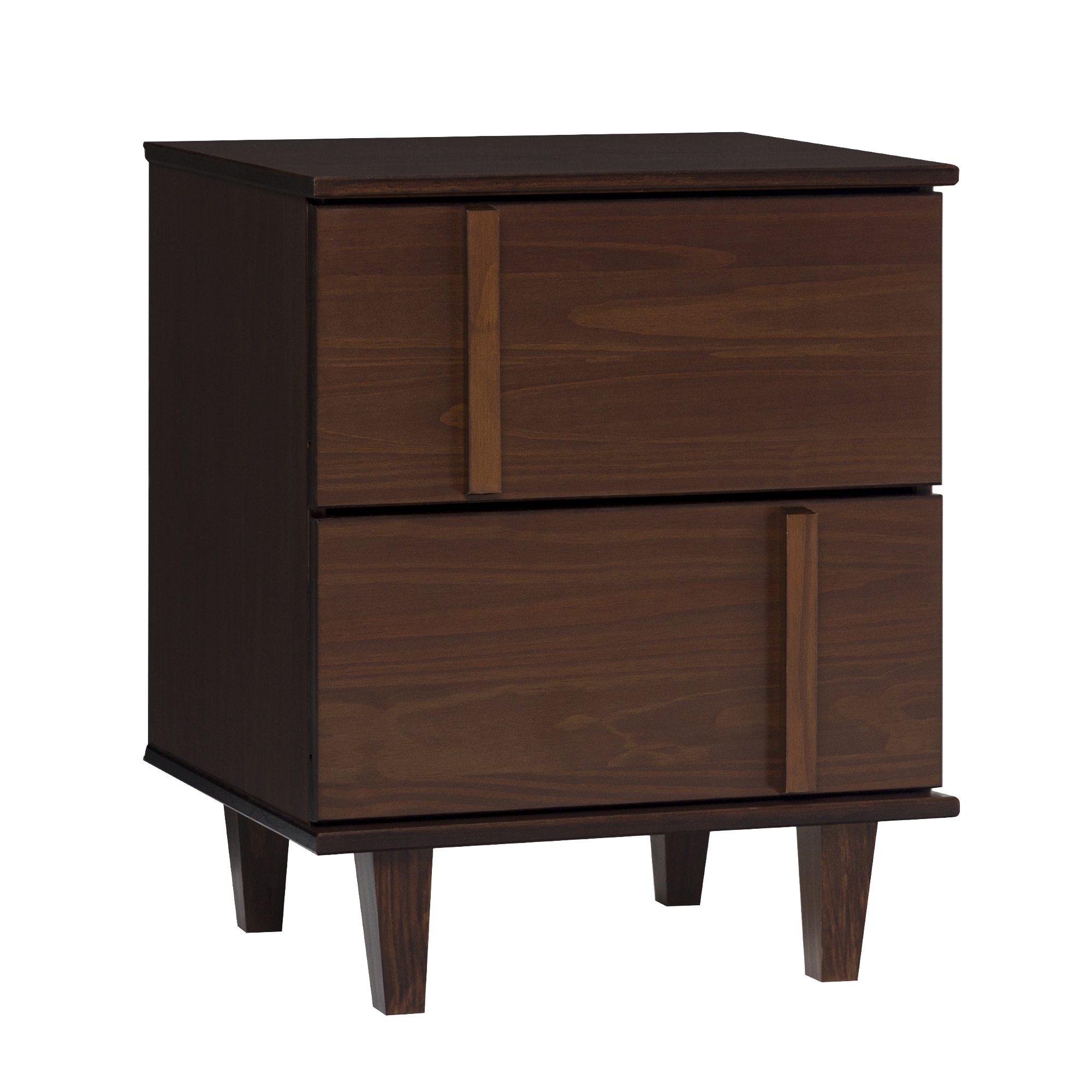 20" Modern Solid Wood Nightstand - Walnut - Image 3