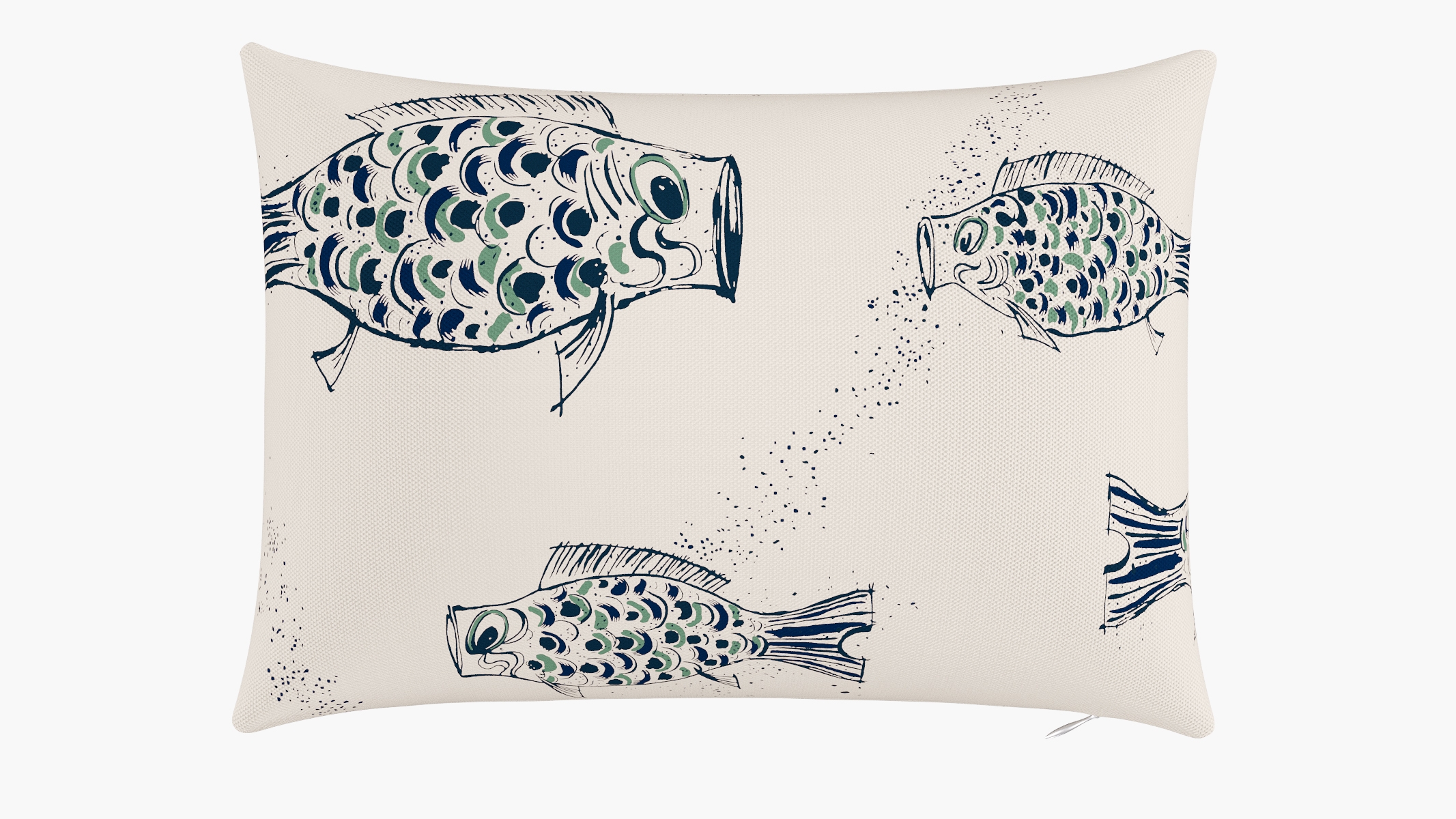 Outdoor 14" x 20" Lumbar Pillow, Canvas Sakana, 14" x 20" - Image 0