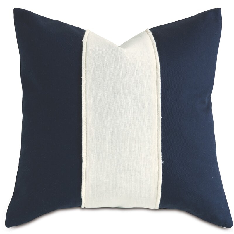 Eastern Accents Barclay Butera Filly White Square Cotton Pillow Cover & Insert - Image 0