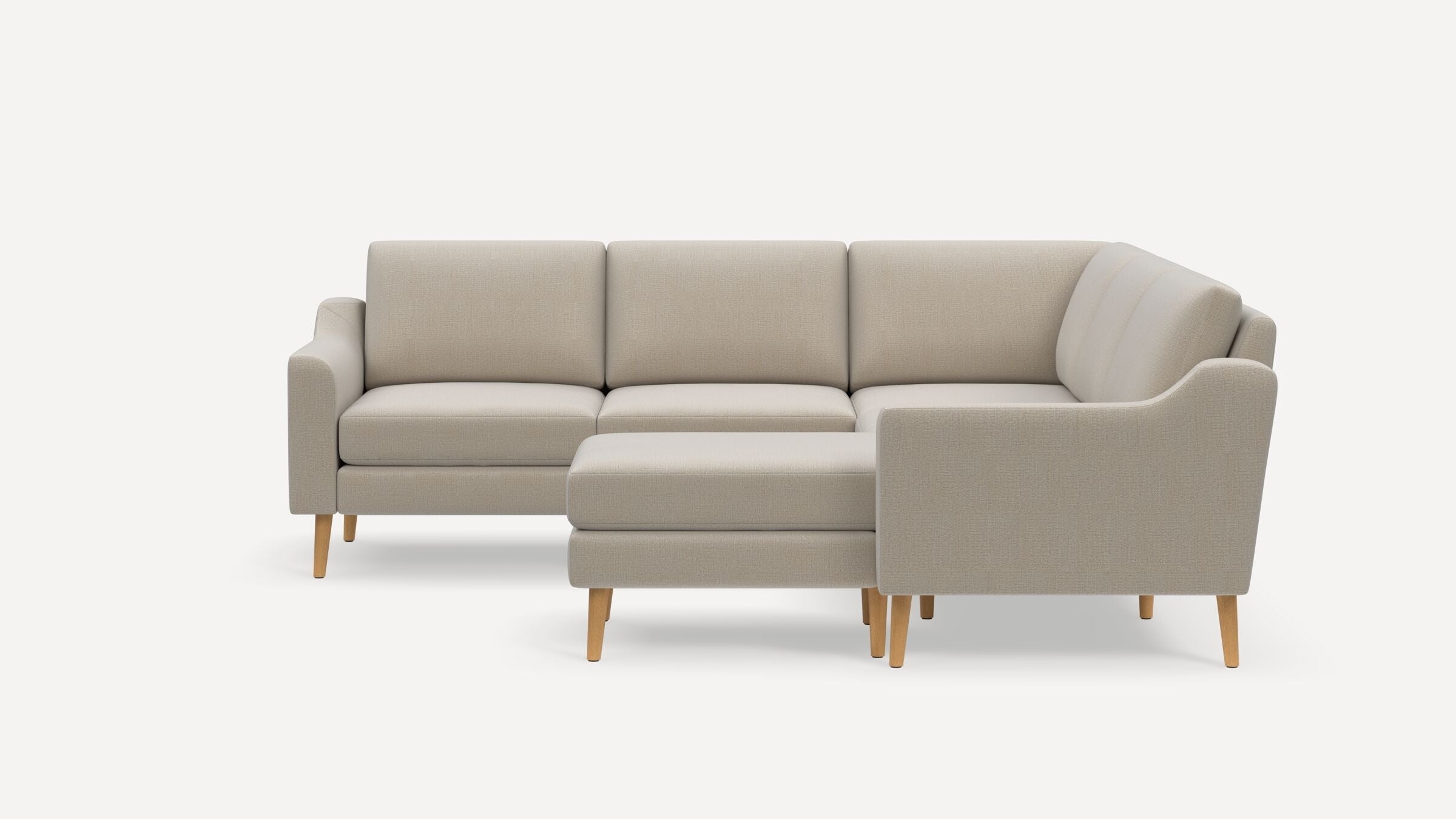 Nomad 5-Seat Corner Sectional with Chaise - Georgia Clay - Performance Chenille / Oak - Wood / Slope - Image 0