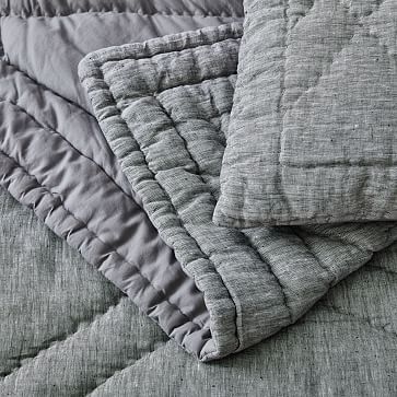 European Flax Linen Comforter, Euro Sham, Set of 2, Natural Flax - Image 5