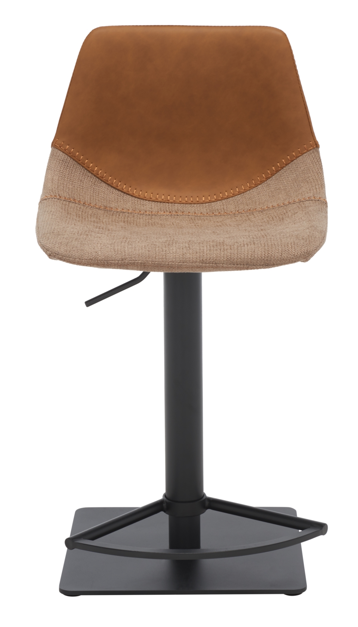 Rylen Gas Lift Bar Stool - Cognac / Black - Safavieh - Image 0