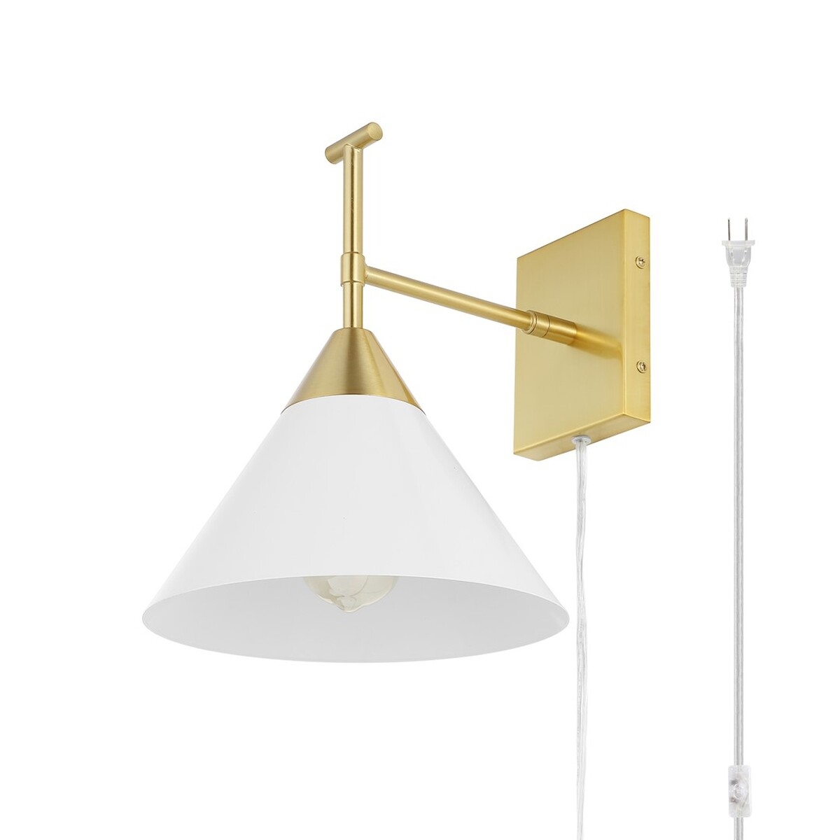 Velezia 12.5" Wall Sconce - Gold / White - Safavieh - Image 0