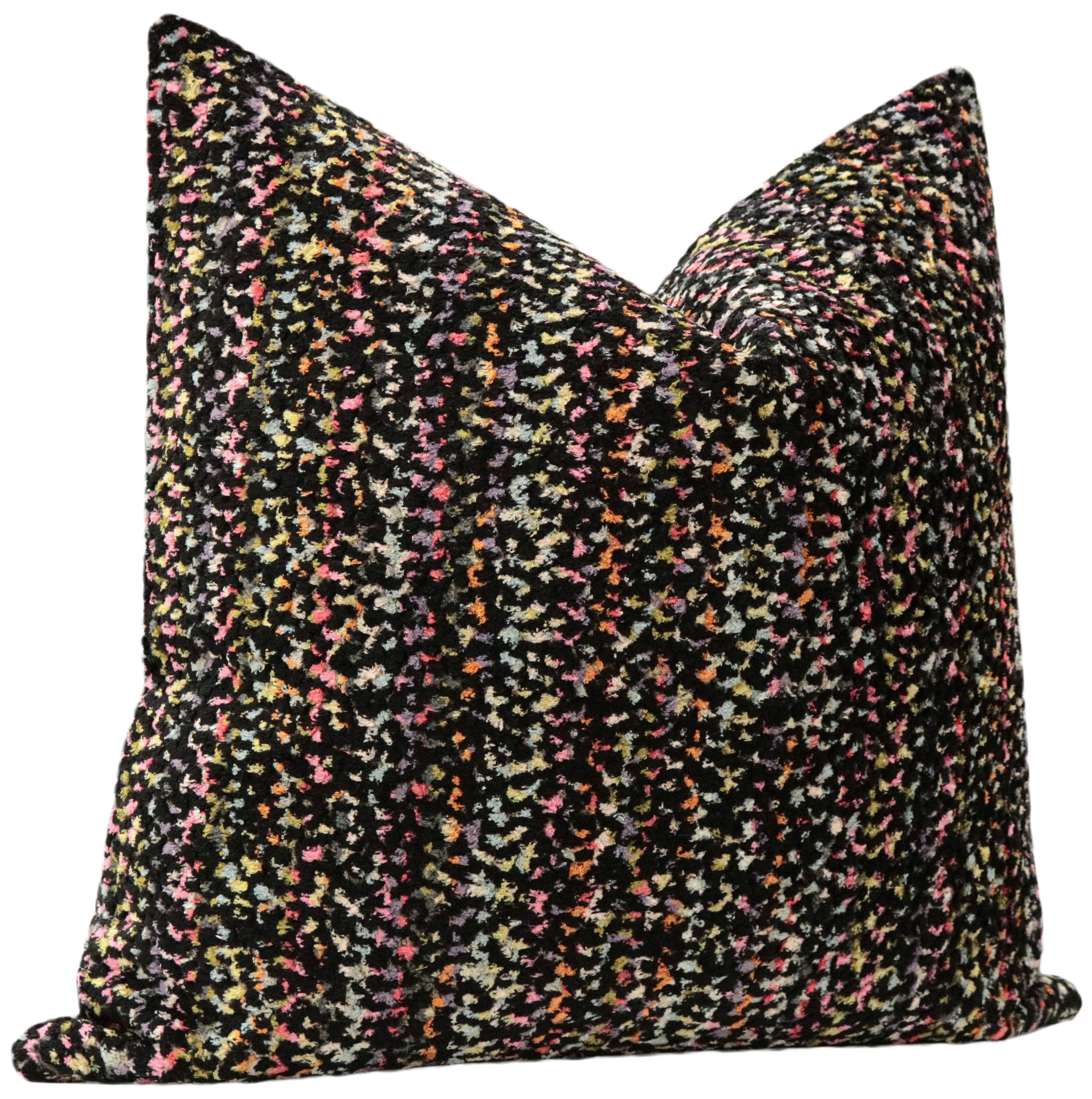 CONFETTI CUT VELVET // NOIR - 20” X 26” STANDARD SHAM - Image 1