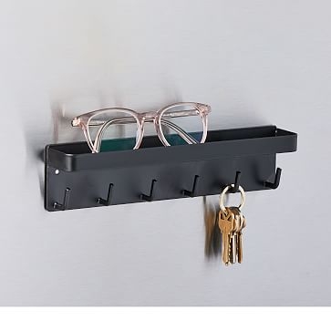 Magnet Key Hook Tray, White - Image 1