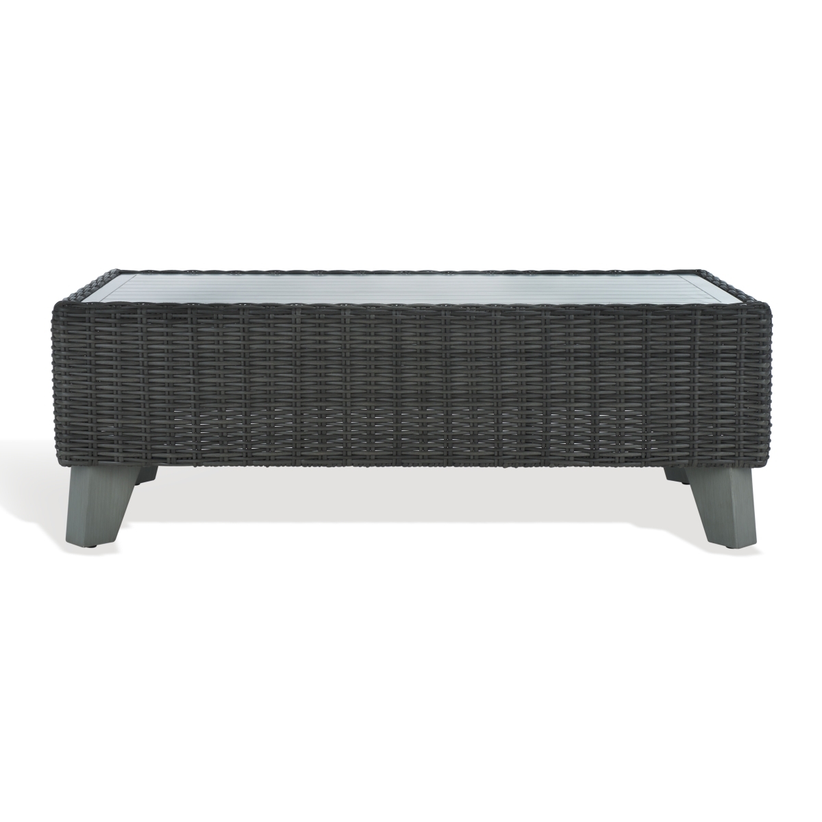 Margarita Wicker Coffee Table - Dark Grey - Image 0