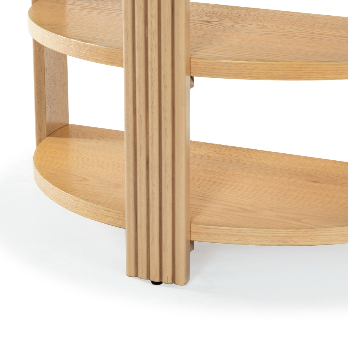 Shelbie Reeded Console Table - Oak/Black - Image 5