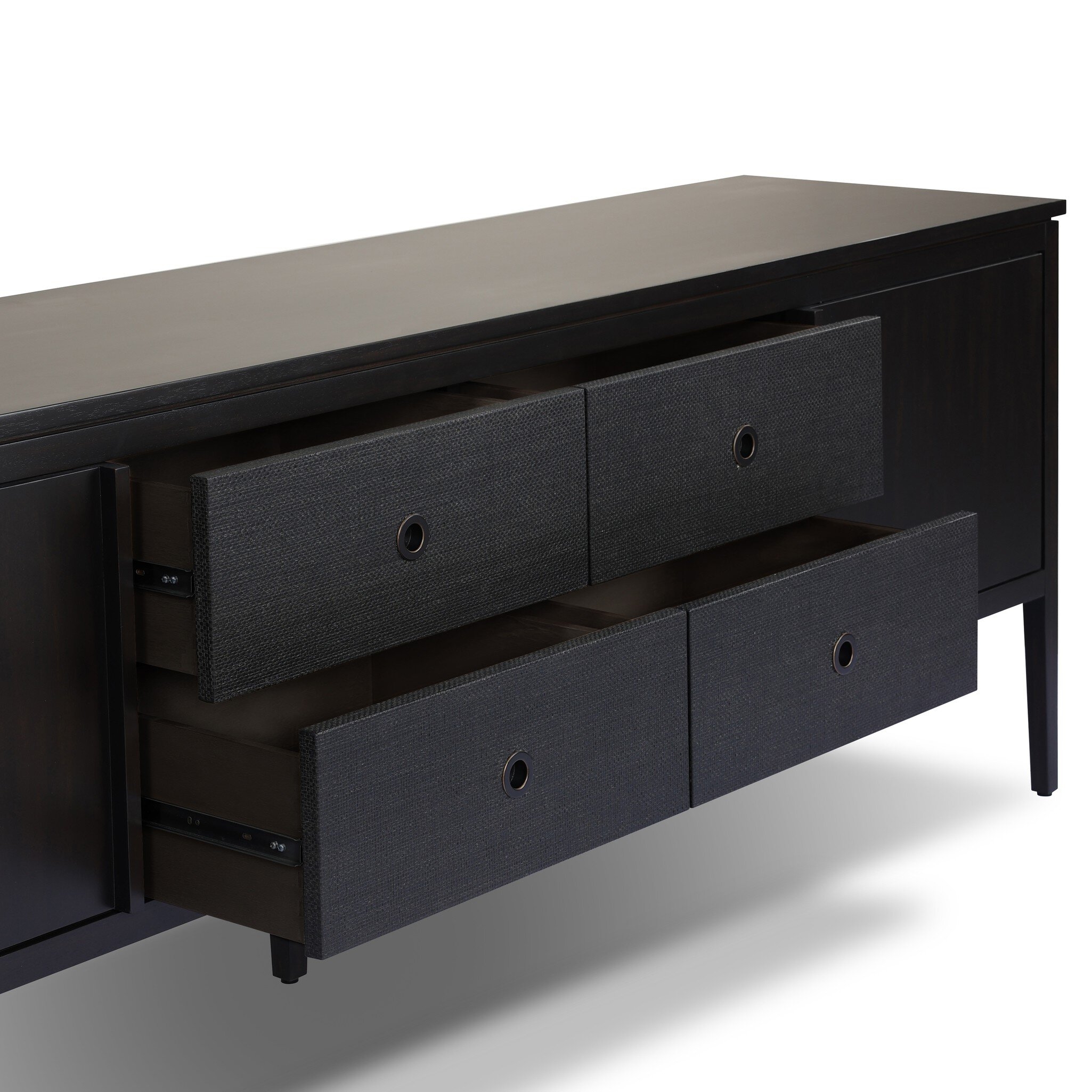 Dawn Media Console - Black Raffia - Image 6