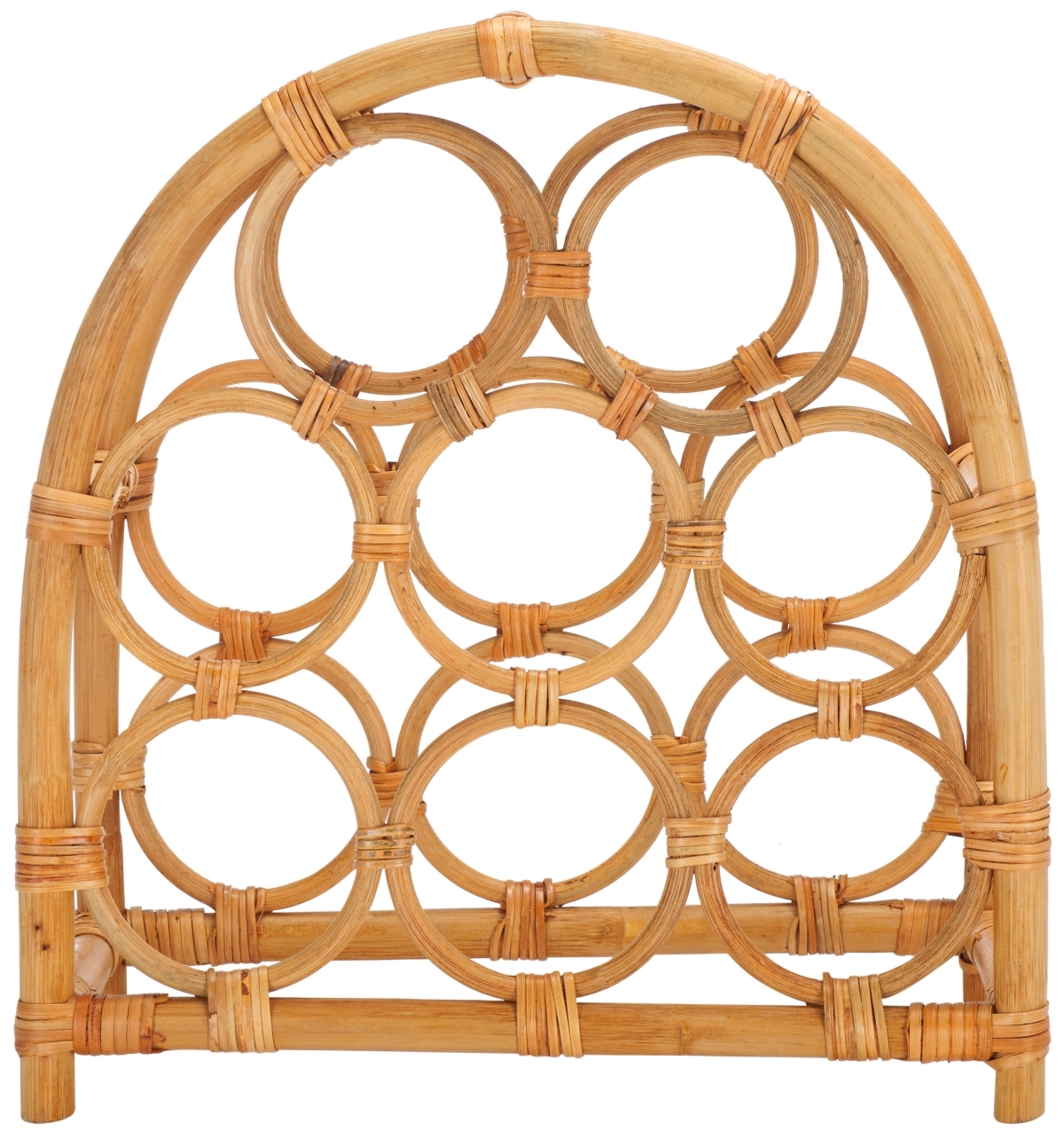 Wilda Rattan Wine Rack - Natural - Safavieh - Image 0