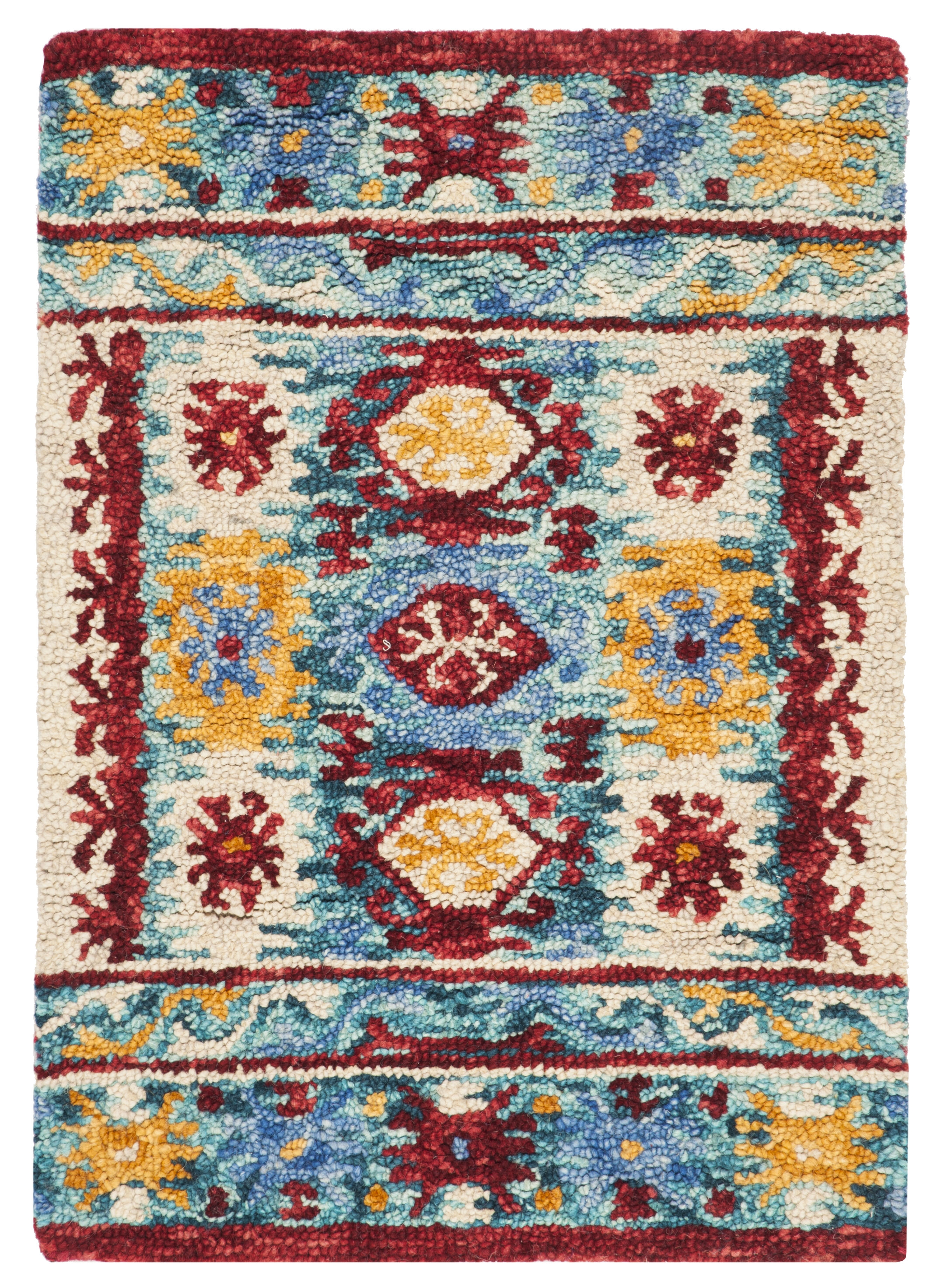 Arlo Home Hand Tufted Area Rug, APN505A, Blue/Red,  2' X 3' - Image 0