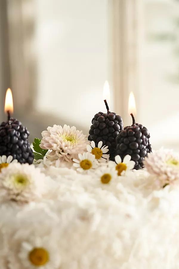 Blackberry Beeswax Candles, Set of 10 - Image 0