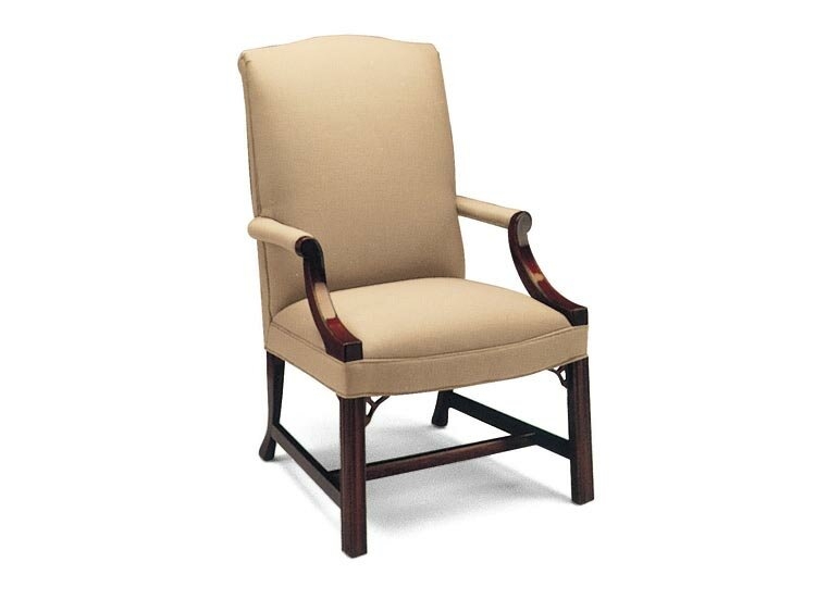 Leathercraft Richmond 25"" W Leather Seat Waiting Room Chair with Wood Frame - Image 0