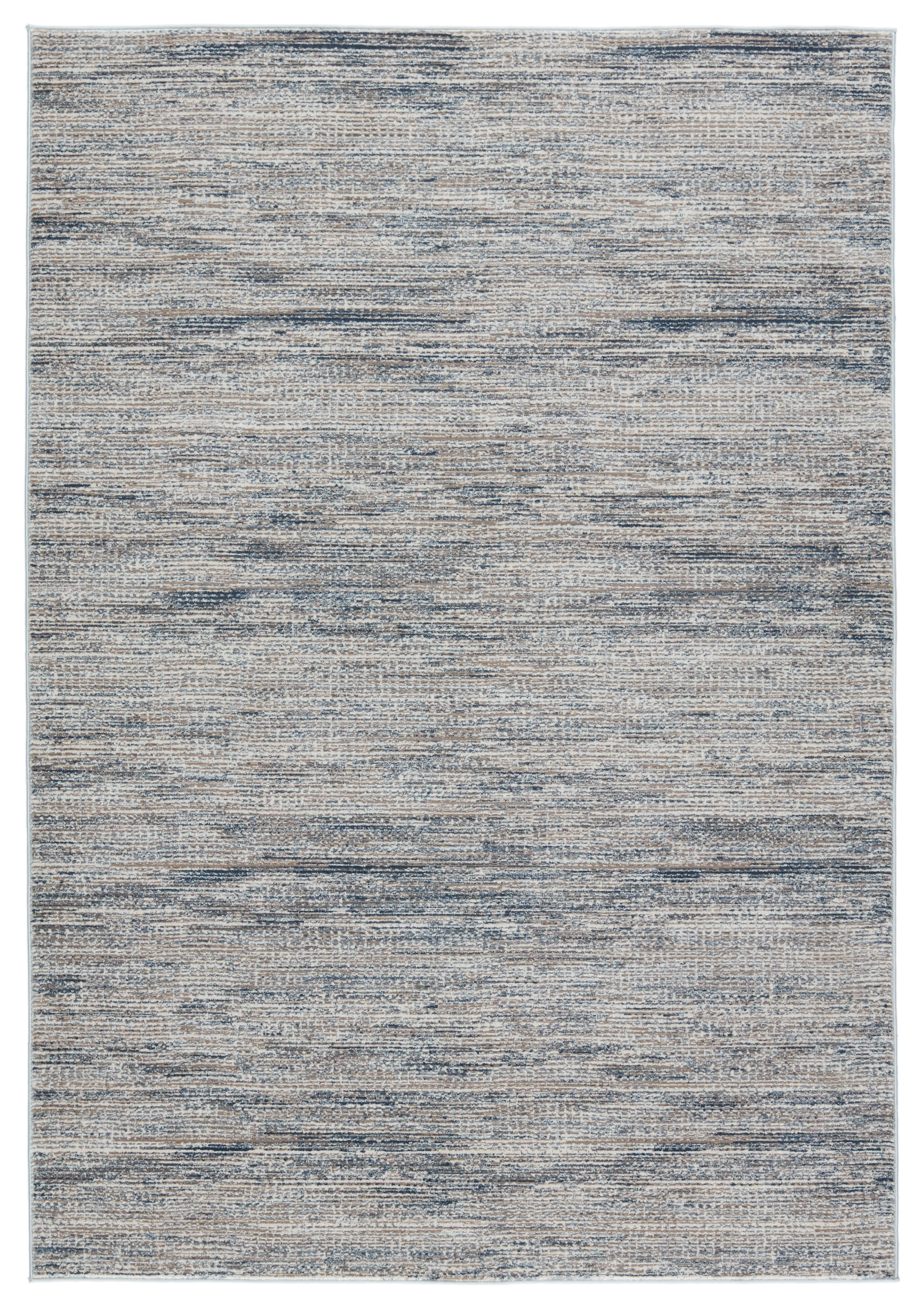 Pasque Abstract Dark Blue/ Tan Runner Rug (2'6"X10') - Image 0