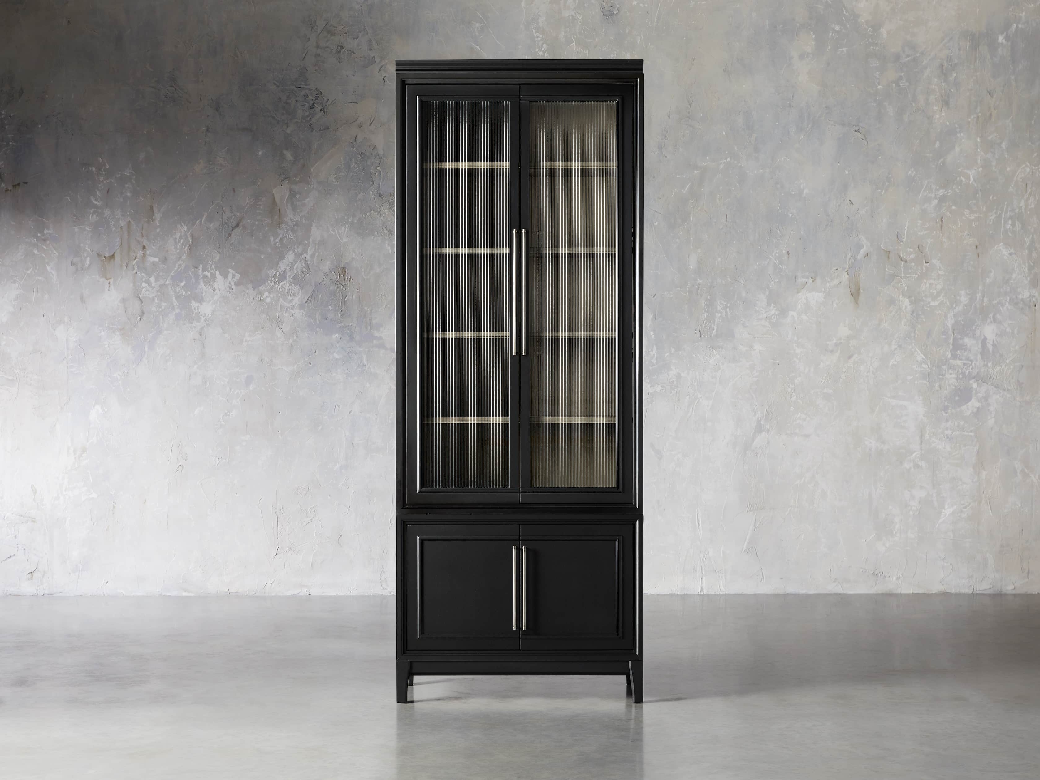 Rowan Modular Stacked Cabinet in Wood Single Black  Scoria  - Image 0