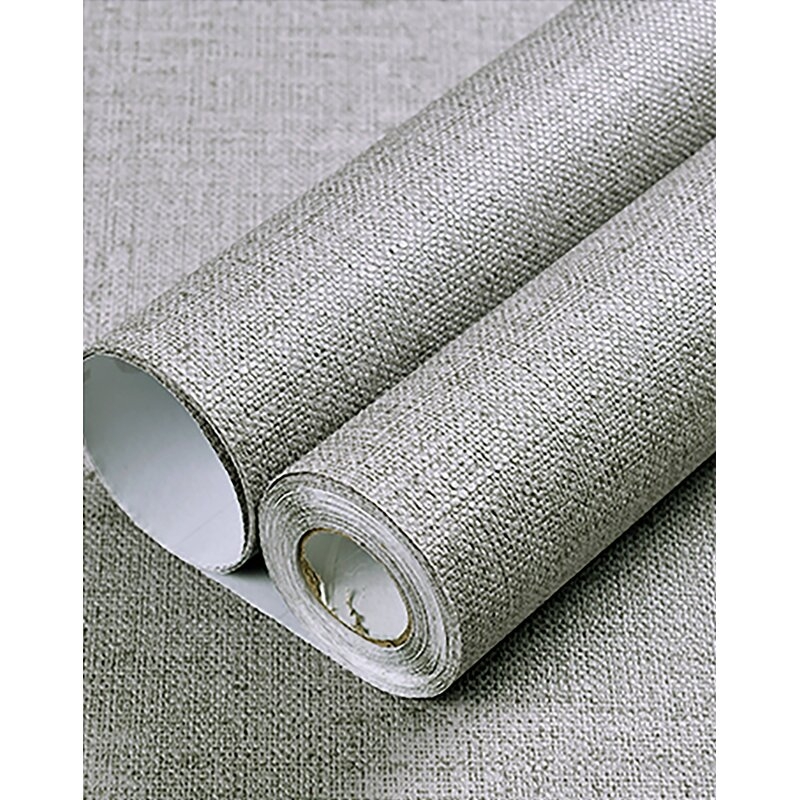 Porpora Textured Peel & Stick Wallpaper Roll, Light Gray, 33' x 24" - Image 1