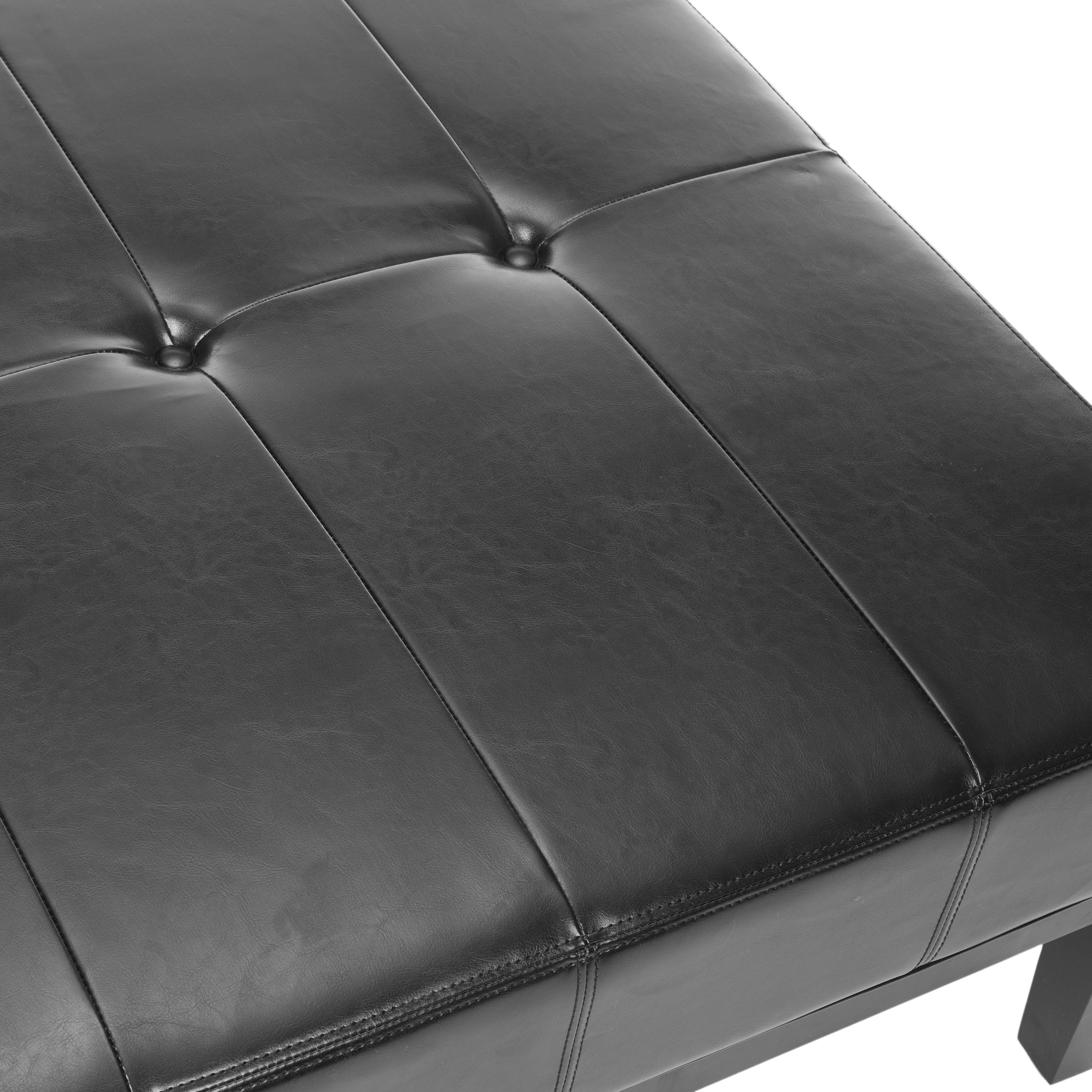 Fulton Sqr Cocktail Ottoman Lg - Black/Black - Safavieh - Image 2