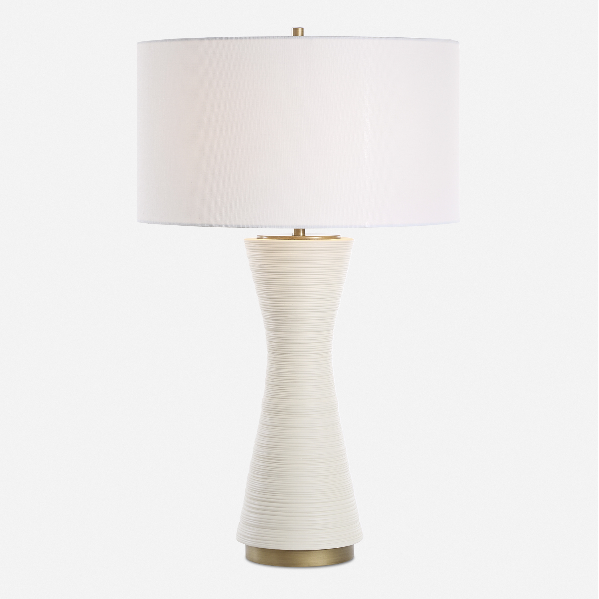 Ridgeline Matte White Table Lamp - Image 0