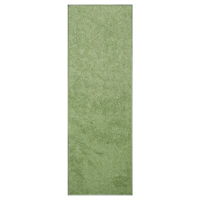 Modern Plush Solid Color Rug - Lime Green, 2' X 38', Pet And Kids Friendly Rug. Made In USA, Rectangle, Area Rugs Great For Kids, Pets, Event, Wedding - Image 0
