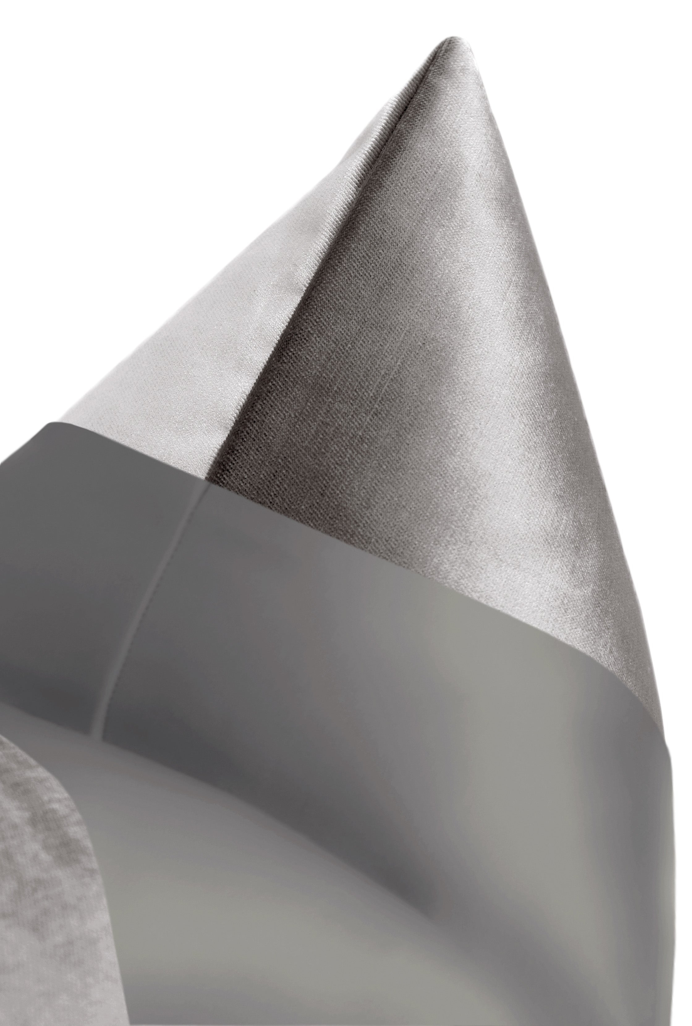 PANEL MONOCHROMATIC :: FAUX SILK VELVET // CHROME - 20" X 26" STANDARD SHAM - Image 2