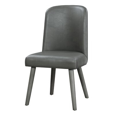 Waylon Side Chair (Set-2), Gray PU & Gray Oak (2Pc/1Ctn) - Image 0