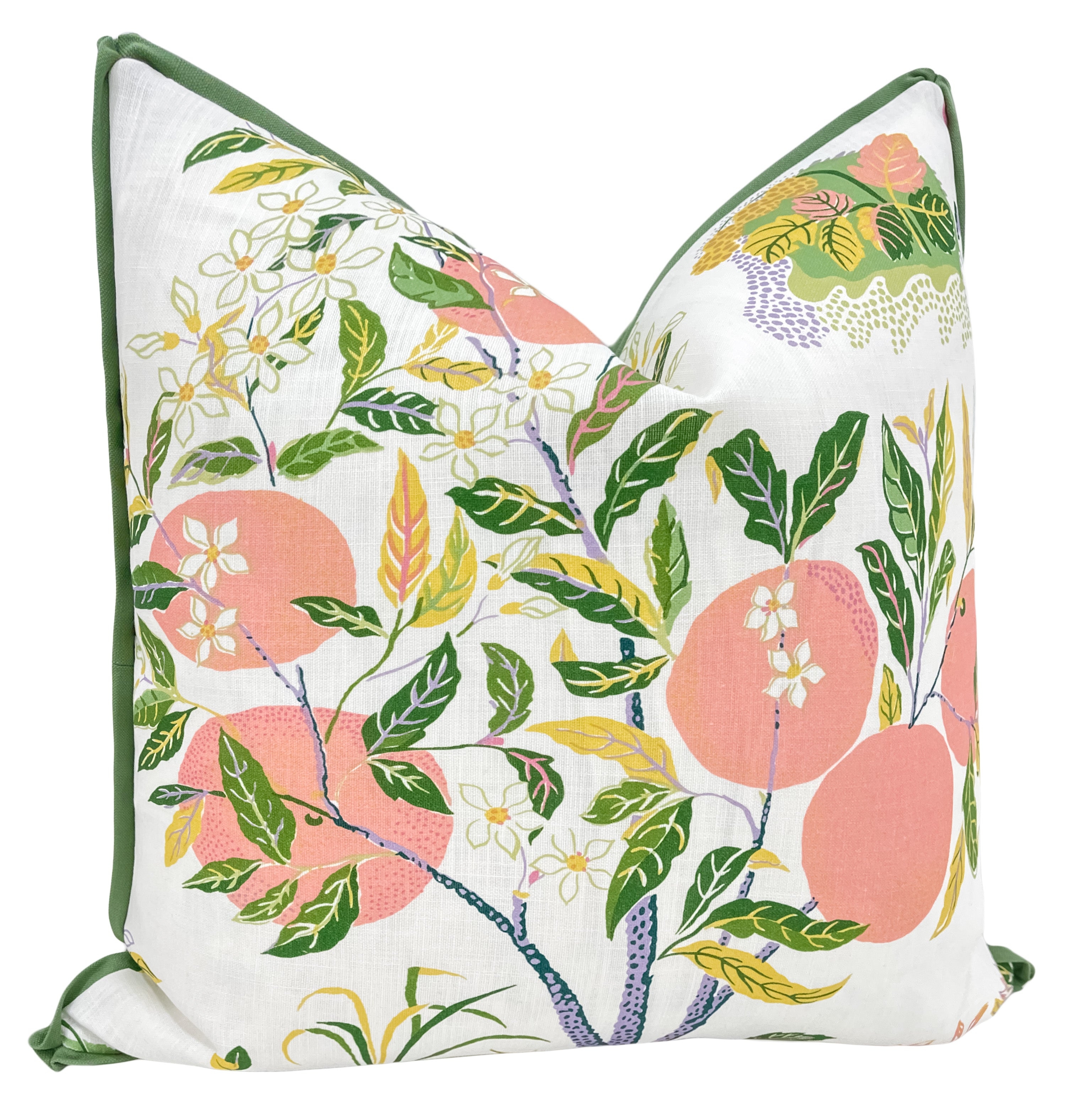 CITRUS GARDEN // PEACH | SCHUMACHER - 14" X 36" / BUTTERFLY FLANGE / Wisteria - Image 1