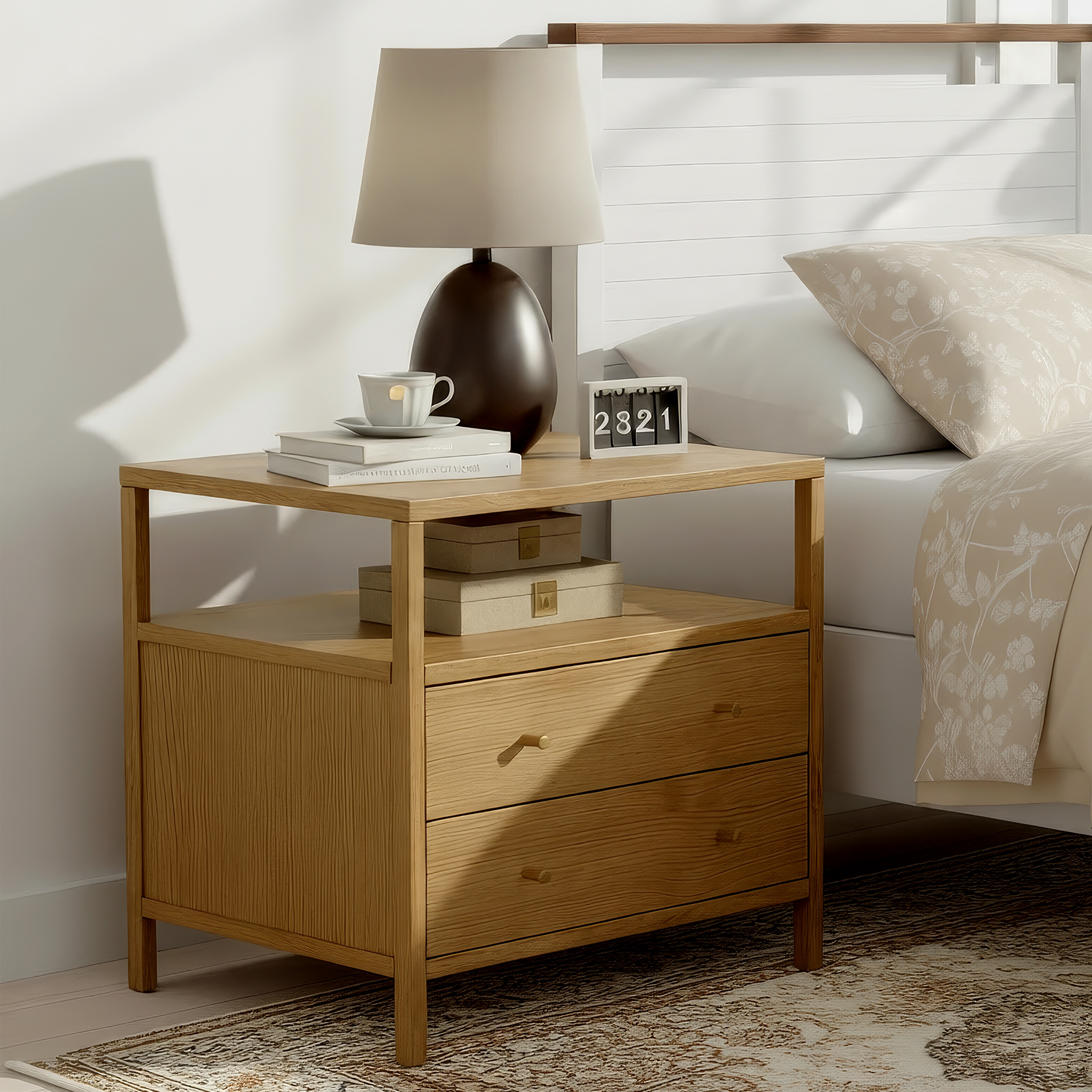 Mendel Light Oak Nightstand - Image 2