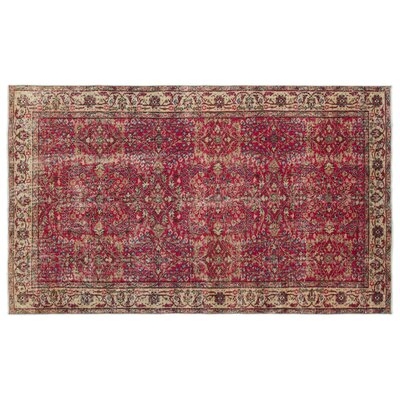 One-of-a-Kind Hand-Knotted 1960s Turkish Red/Brown 4'11" x 8'4" Area Rug - Image 0
