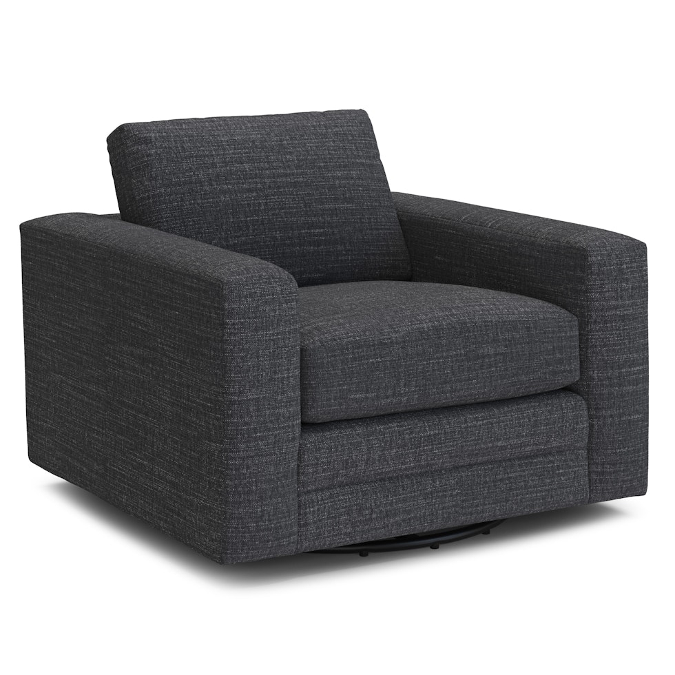Riley 42" Grand Swivel Chair - Napa Charcoal - Image 0