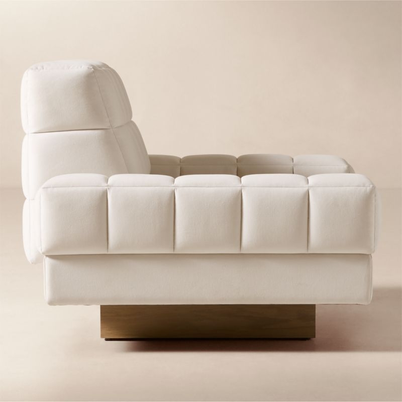 Kanan Natural Quilted Dual Fabric Accent Chair by Kravitz Design - Image 5