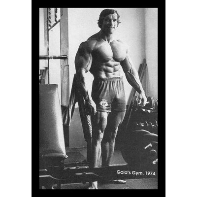 Arnold Schwarzenegger Training - Golds Gym 1974 Photograph - Picture Frame Photograph Print on Paper - Image 0