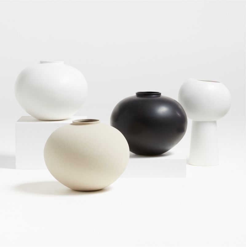 Jimena White Round Vase - Image 3