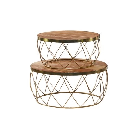 Epperly Solid Wood Drum Nesting Tables - Image 4